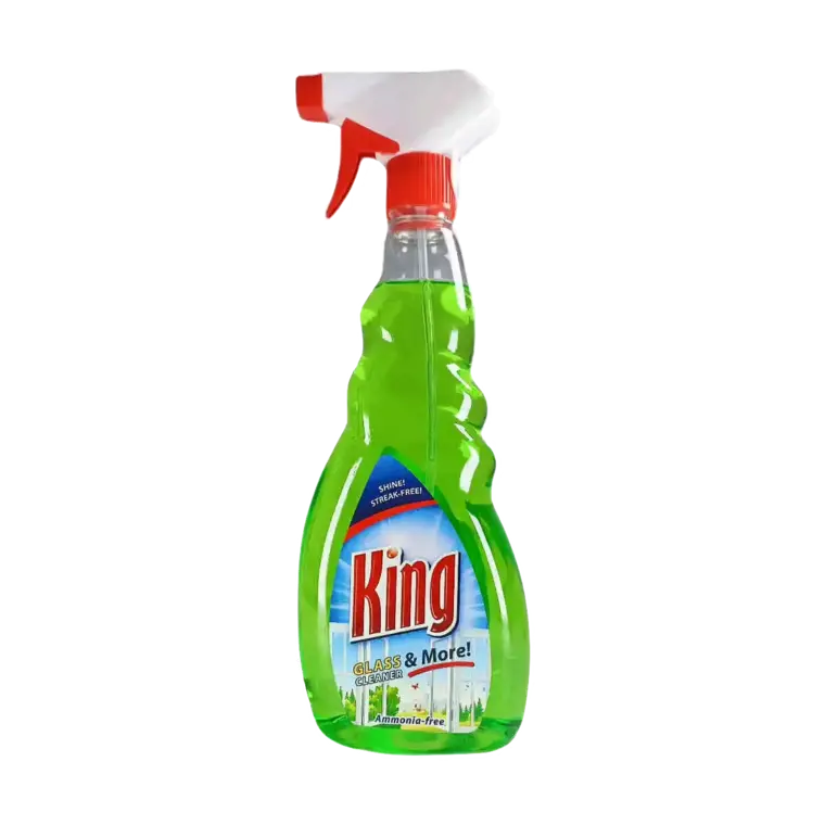 KING Glass & More Green – средство за стакло со прскалка